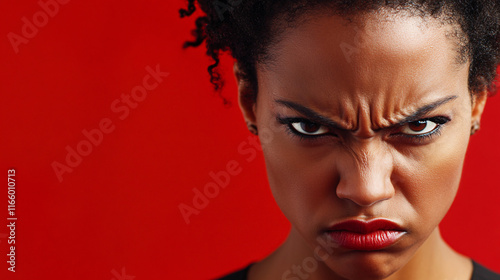 Angry Woman Close-Up Portrait