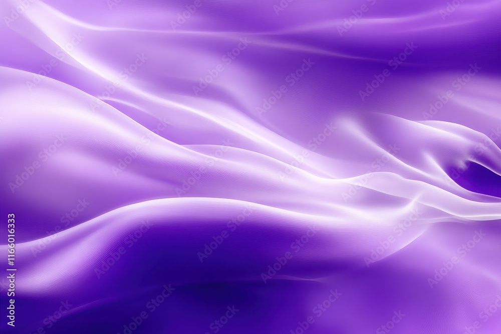 Obraz premium Abstract fluid waves, ethereal purple and white gradients, smoky textures, flowing energy, cosmic nebula, silk-like ripples, dream-like atmosphere, soft focus, mystical aura, violet hues, wispy curves