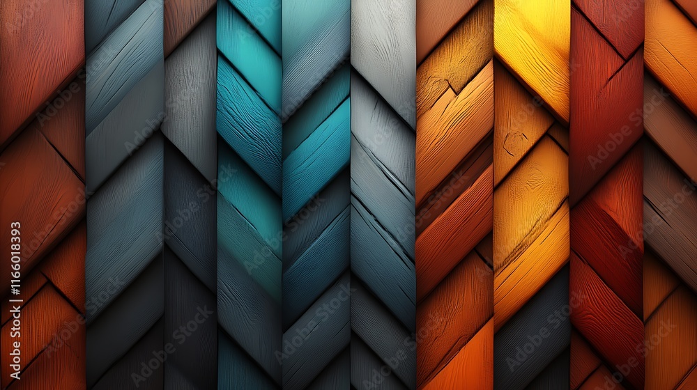 Abstract Wooden Chevron Pattern Background Design