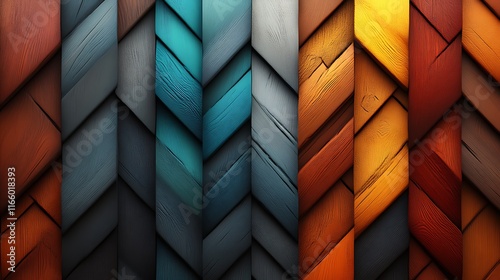 Obraz na płótnie Abstract Wooden Chevron Pattern Background Design w salonie
