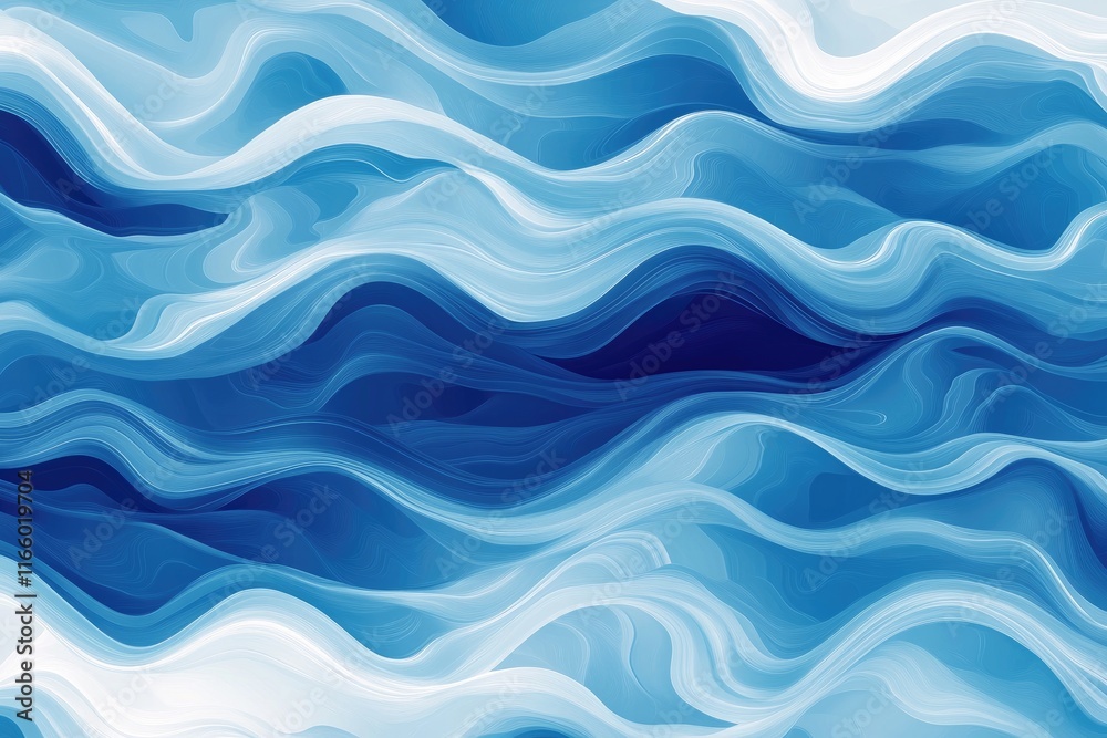 Abstract Blue Wave Pattern Design Illustration Abstract Blue Wave Pattern Design Illustration