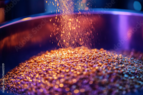 Detailed examination of the nixtamalization process transforming corn grains photo
