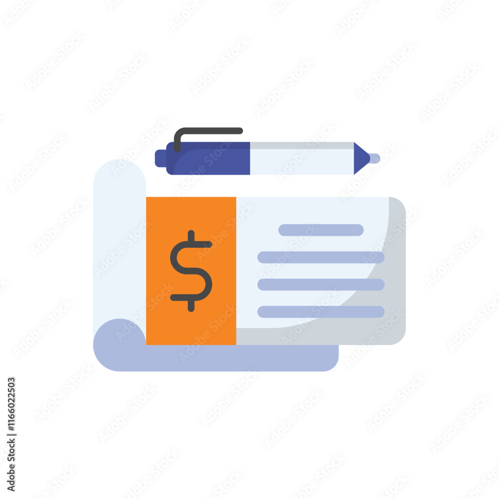 Cheque vector icon Cheque vector icon