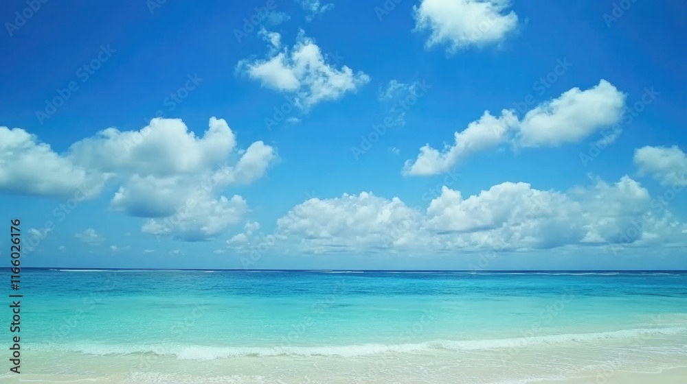 A scenic view of the ocean from a beach, suitable for use in travel or leisure-themed projects A scenic view of the ocean from a beach, suitable for use in travel or leisure-themed projects