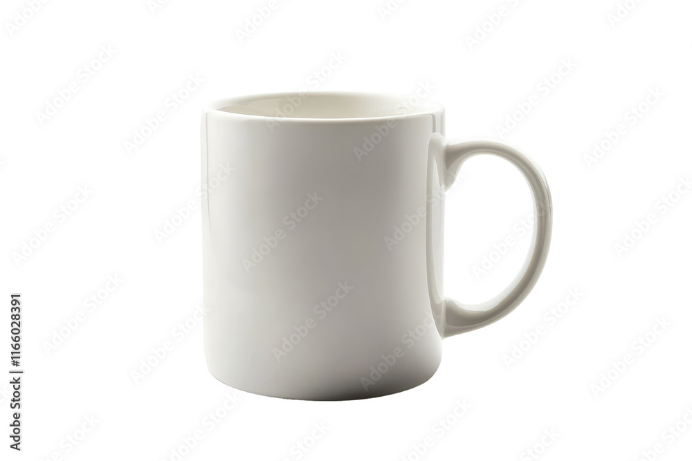 Simple White Mug with a Smooth Glossy Finish Simple White Mug with a Smooth Glossy Finish