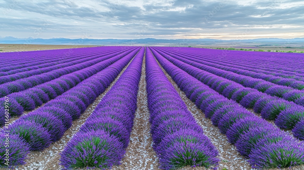 Lavender Fields of Provence: A Serene Panorama Lavender Fields of Provence: A Serene Panorama