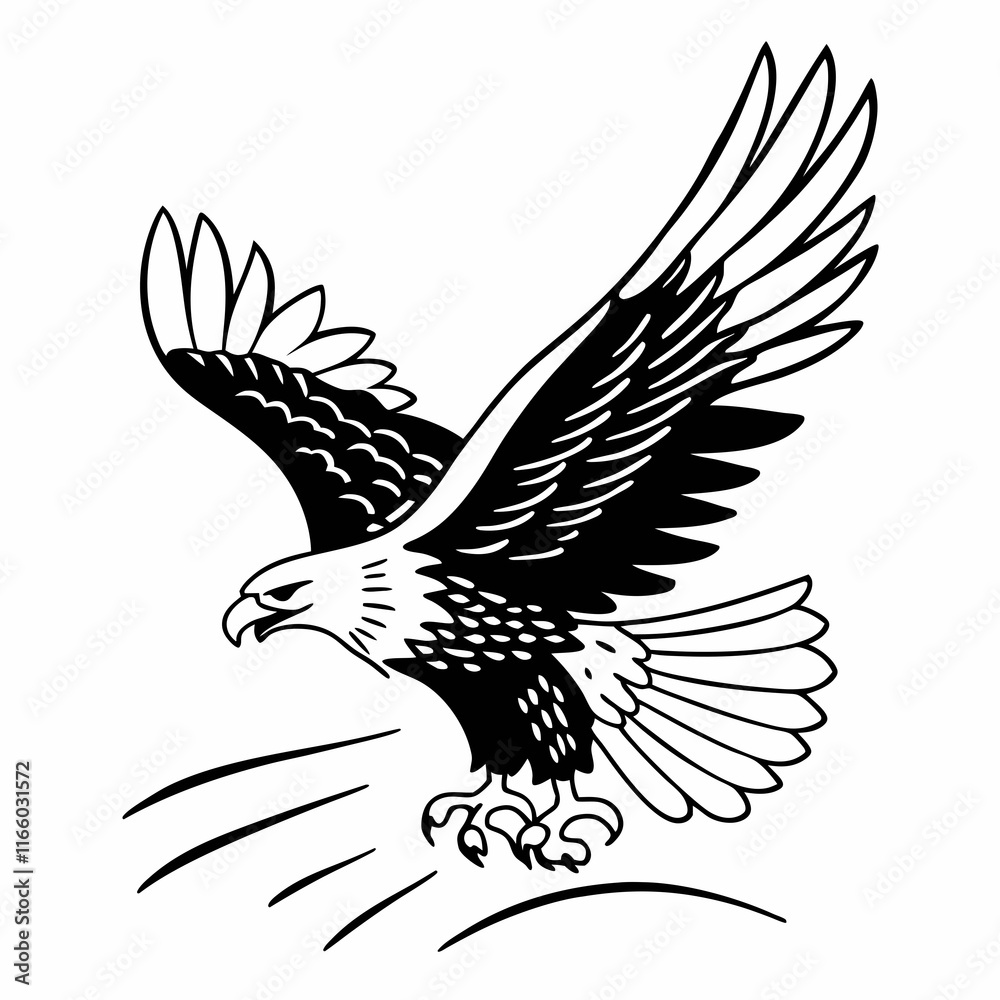 Obraz premium eagle tattoo vector