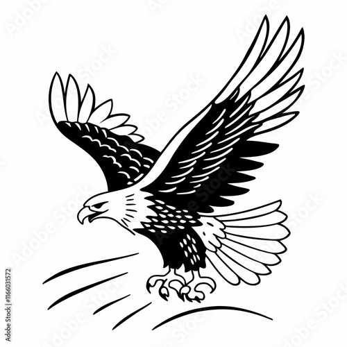 eagle tattoo vector