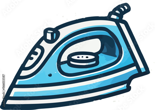 electric iron  black vector
