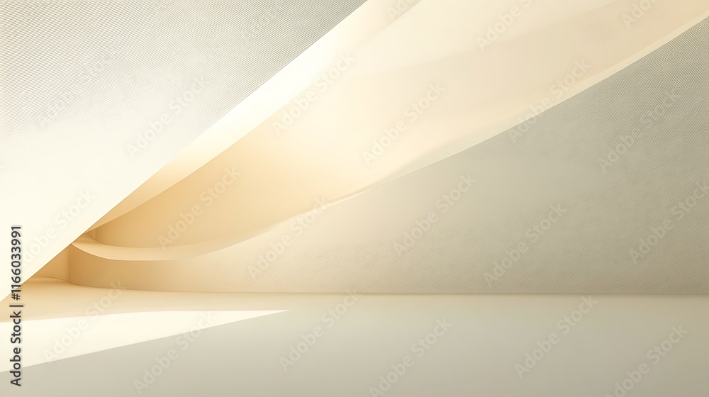 Abstract Beige Architectural Interior Design