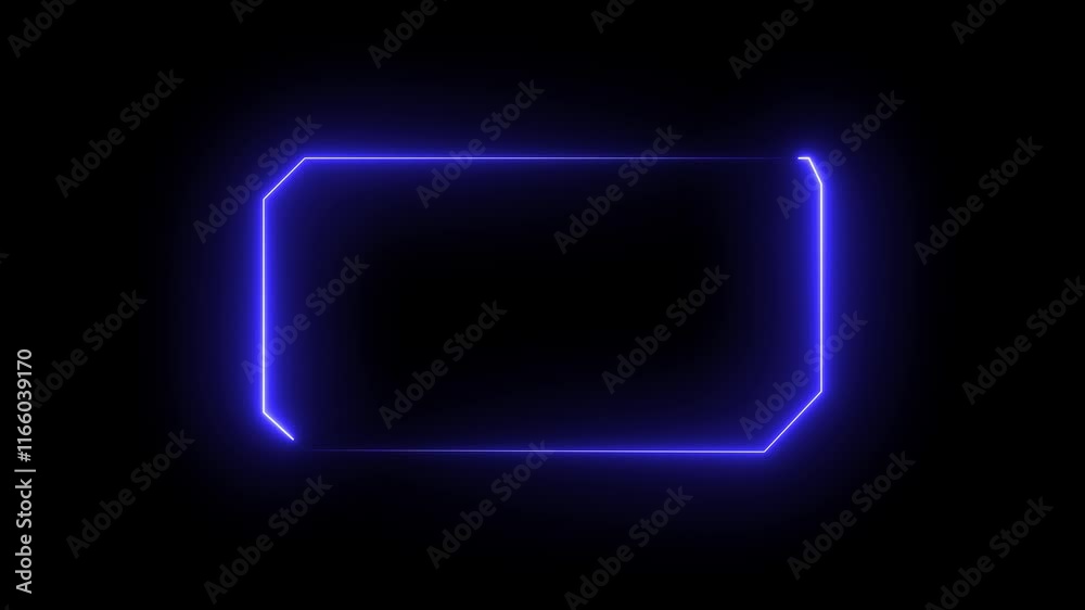 Rectangle texture frame with two tone neon color motion graphic on isolated black background. Rectangle texture frame with two tone neon color motion graphic on isolated black background.