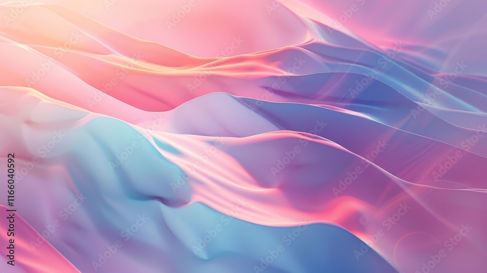 Abstract pastel colored waves are gently flowing and creating a beautiful and soft design Abstract pastel colored waves are gently flowing and creating a beautiful and soft design