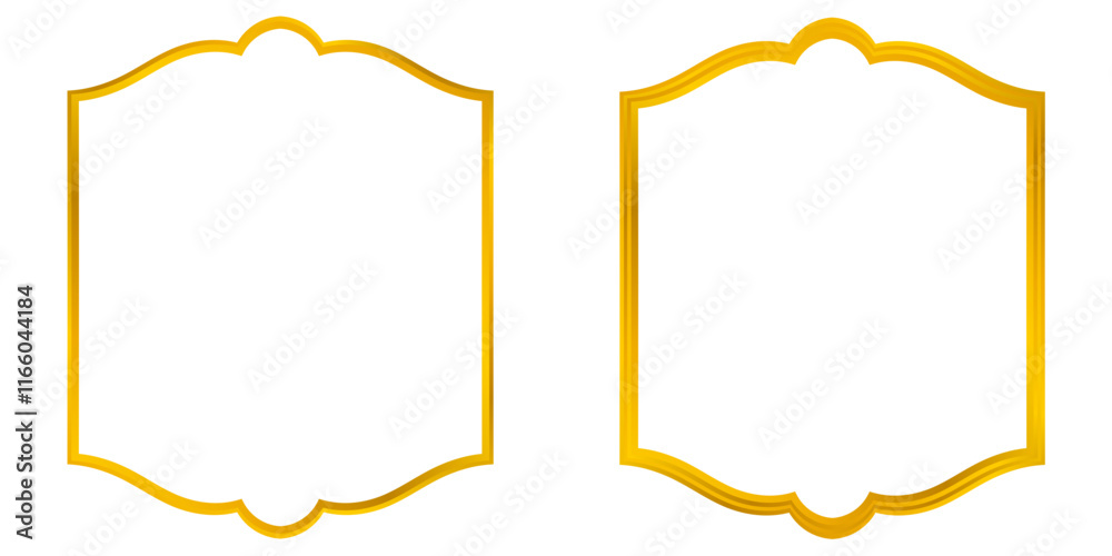 Fototapeta premium Aesthetic Islamic gold text frames