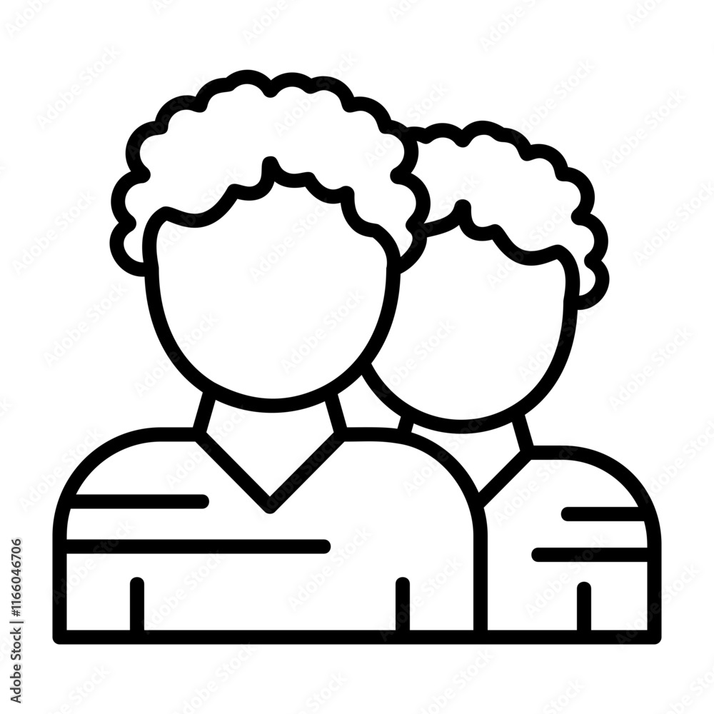 Obraz premium Team Outline Icon Style