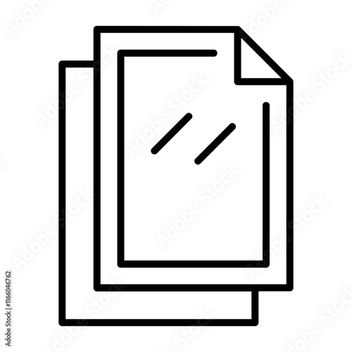 Copy Document Outline Icon Style