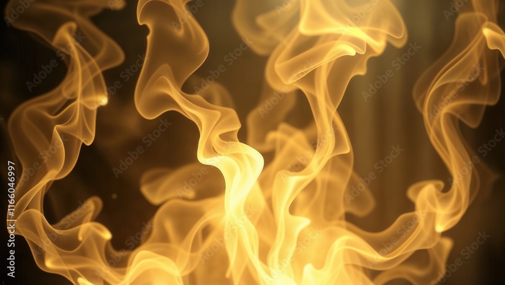 Beautiful golden smoke swirling gracefully in an abstract background with vivid patterns Beautiful golden smoke swirling gracefully in an abstract background with vivid patterns