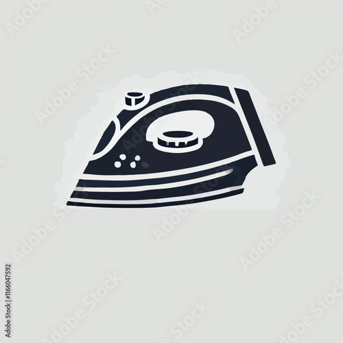 electric iron  black vector