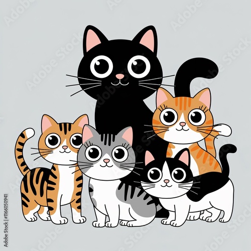 Poster of mother cat and kittens