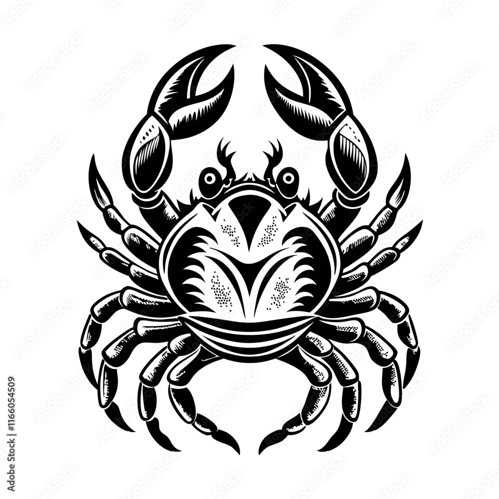 Fototapeta premium crab silhouette,vector style printable png
