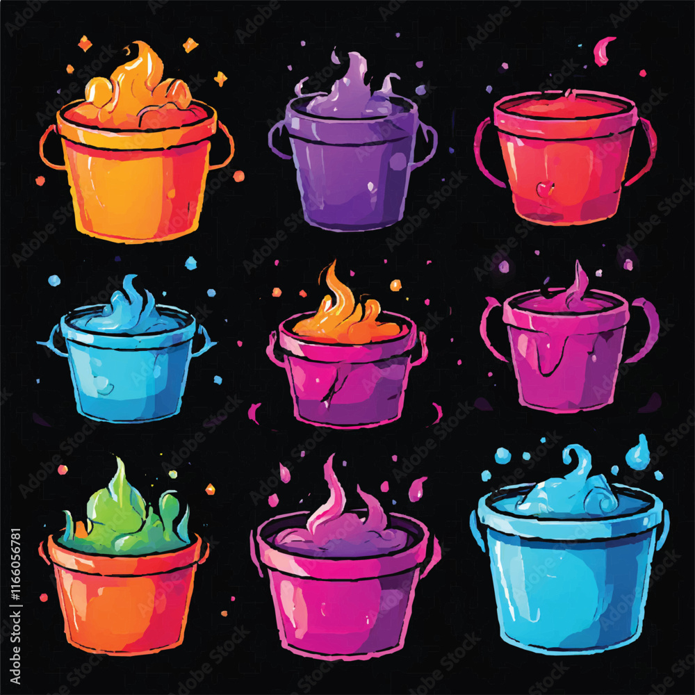 Creative Home Renovation with Colorful Paint: A Guide to Designing Realistic 3D Mockups of Paint Buckets, Brushes, and Decorating Tools in Photoshop – Perfect for DIY Projects, Wall Paint, and Waste