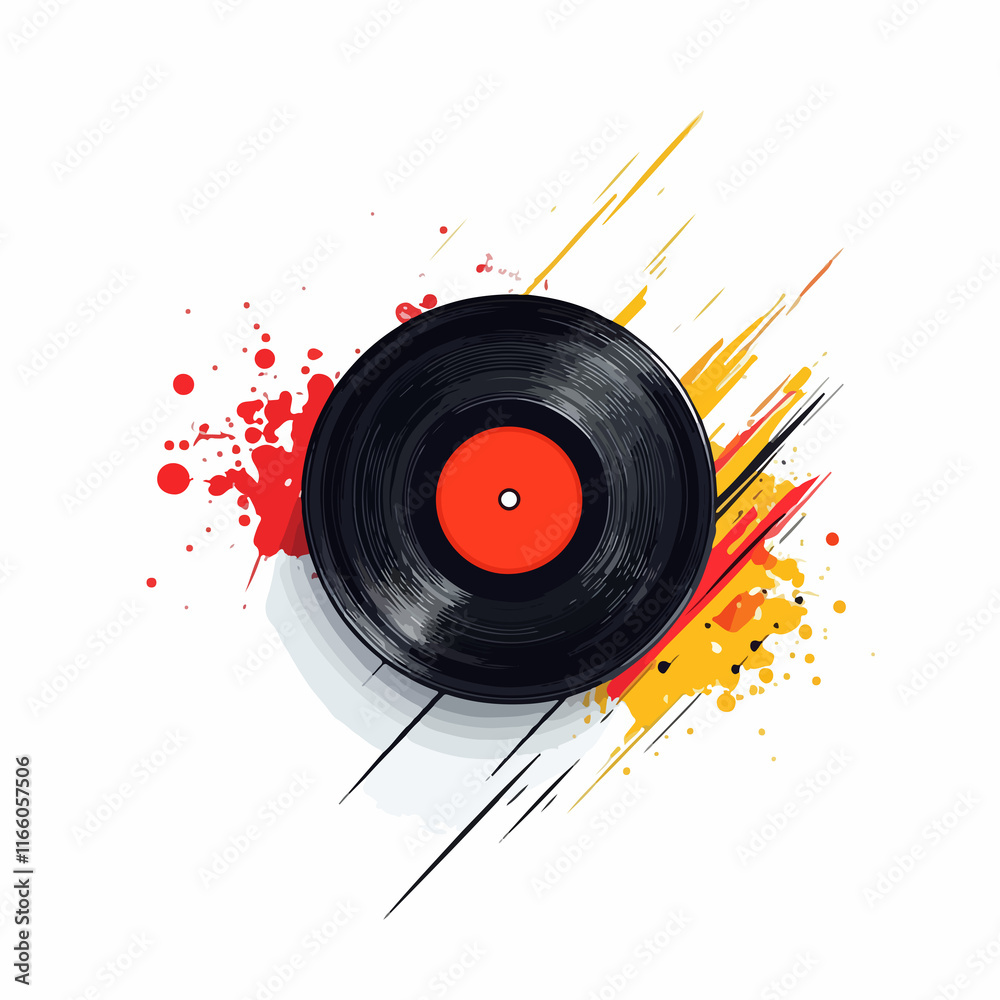 Vinyl Music Sound Media Festival Icon for Flat Design Concepts Vinyl Music Sound Media Festival Icon for Flat Design Concepts