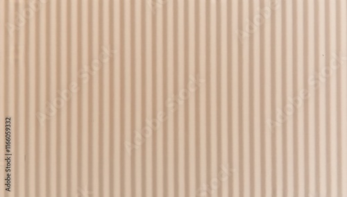 Minimalistic beige corrugated texture with vertical lines, ideal for backgrounds, packaging designs, or modern branding projects. photo