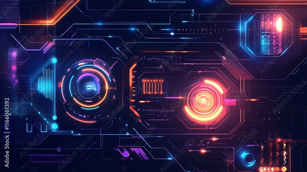 Abstract Futuristic Technology Interface Design Abstract Futuristic Technology Interface Design