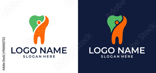 Dentistry logo icon vector. Abstract shape dentistry logo design illustration template.