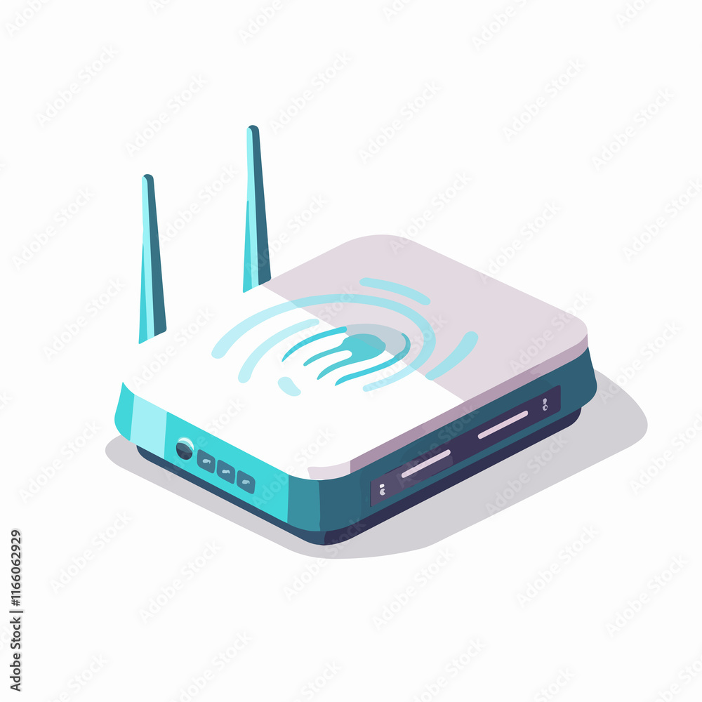 Vector illustration of Wi-Fi router inside house modem icon for internet connectivity Vector illustration of Wi-Fi router inside house modem icon for internet connectivity