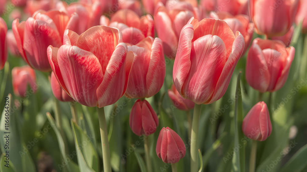hyper-realistic digital art illustration of beautiful tulips in full bloom hyper-realistic digital art illustration of beautiful tulips in full bloom