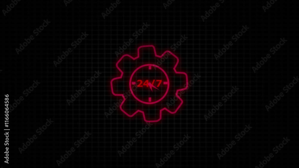 Working hours icon. Time Management .clock animation Working hours icon. Time Management .clock animation