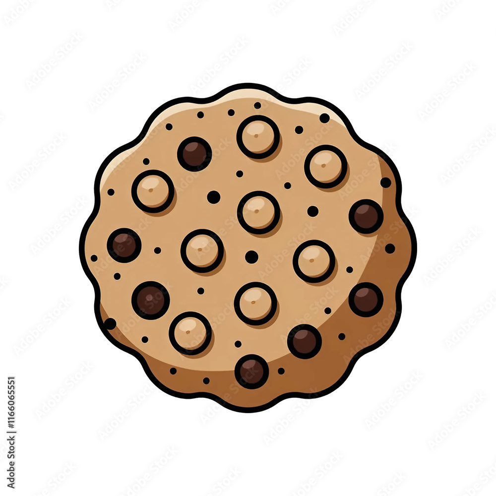 Delicious Chocolate Chip Cookie illustration isolated on transparent background Delicious Chocolate Chip Cookie illustration isolated on transparent background