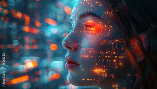 A collage of social media platforms displaying AI-enhanced advertisements, with a backdrop of a vibrant digital landscape, representing the transformation of online marketing.