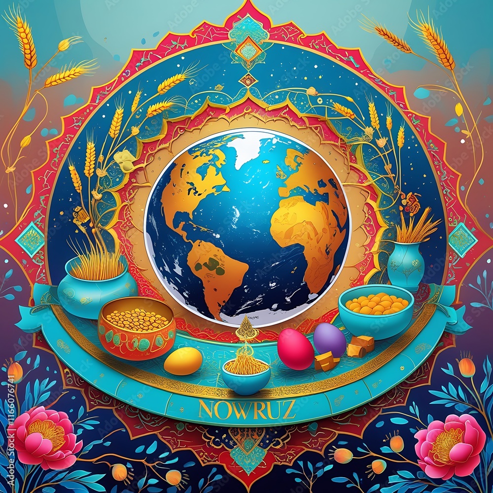 Naklejka premium the world of the world