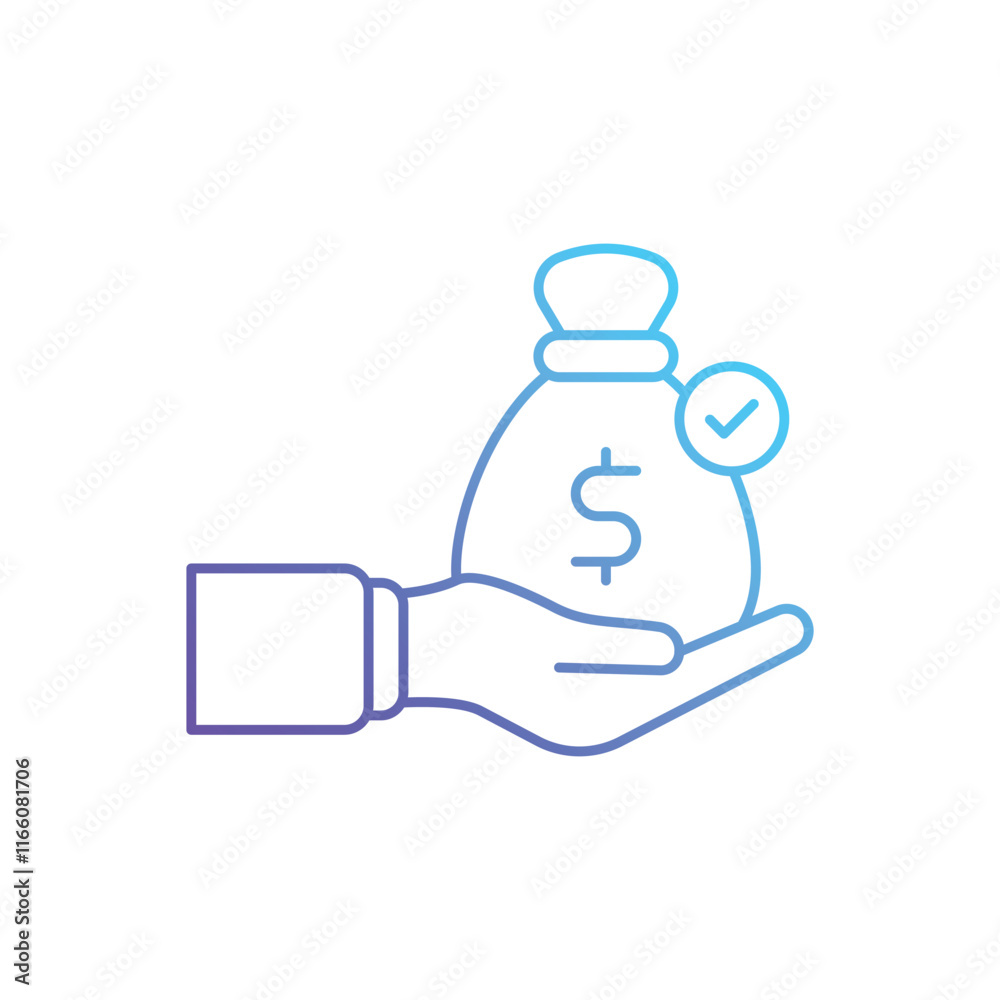 Fototapeta premium Finance Economy vector icon