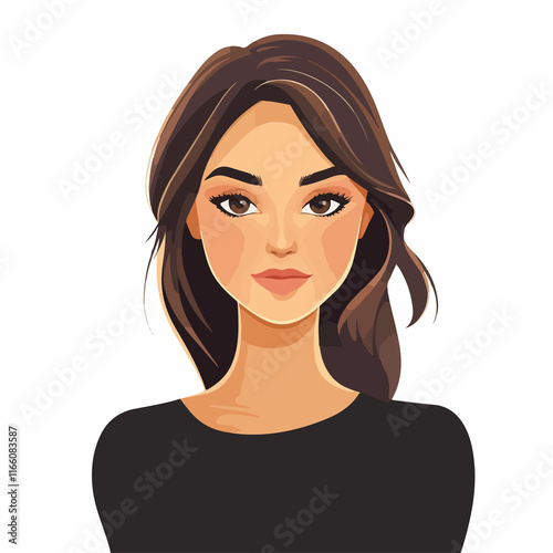 Professional women avatar cartoon in vector, isolated illustration