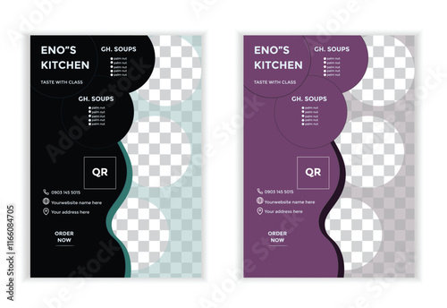 vector morden flyer template design