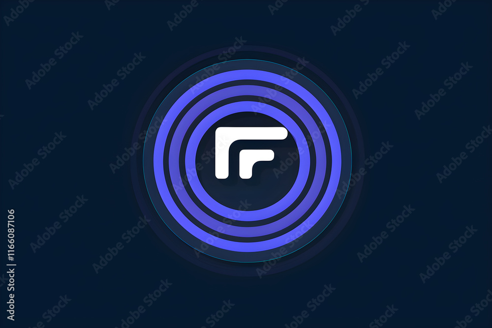 Modern Electrifying Wave-Inspired FM Radio Station Logo Modern Electrifying Wave-Inspired FM Radio Station Logo