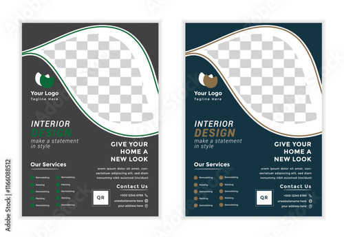 vector morden flyer template design