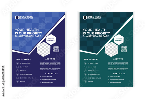 vector morden flyer template design