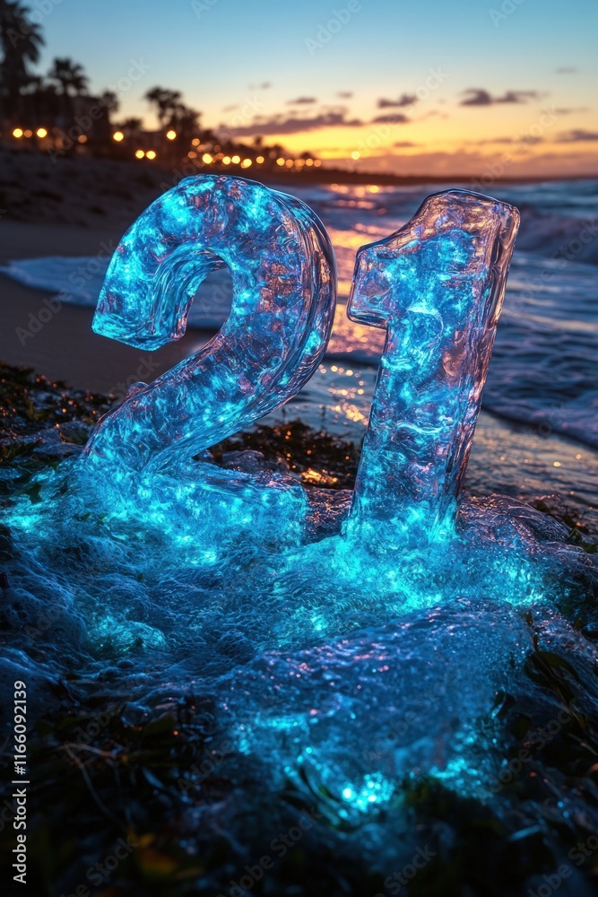 Fototapeta premium Luminous ice 