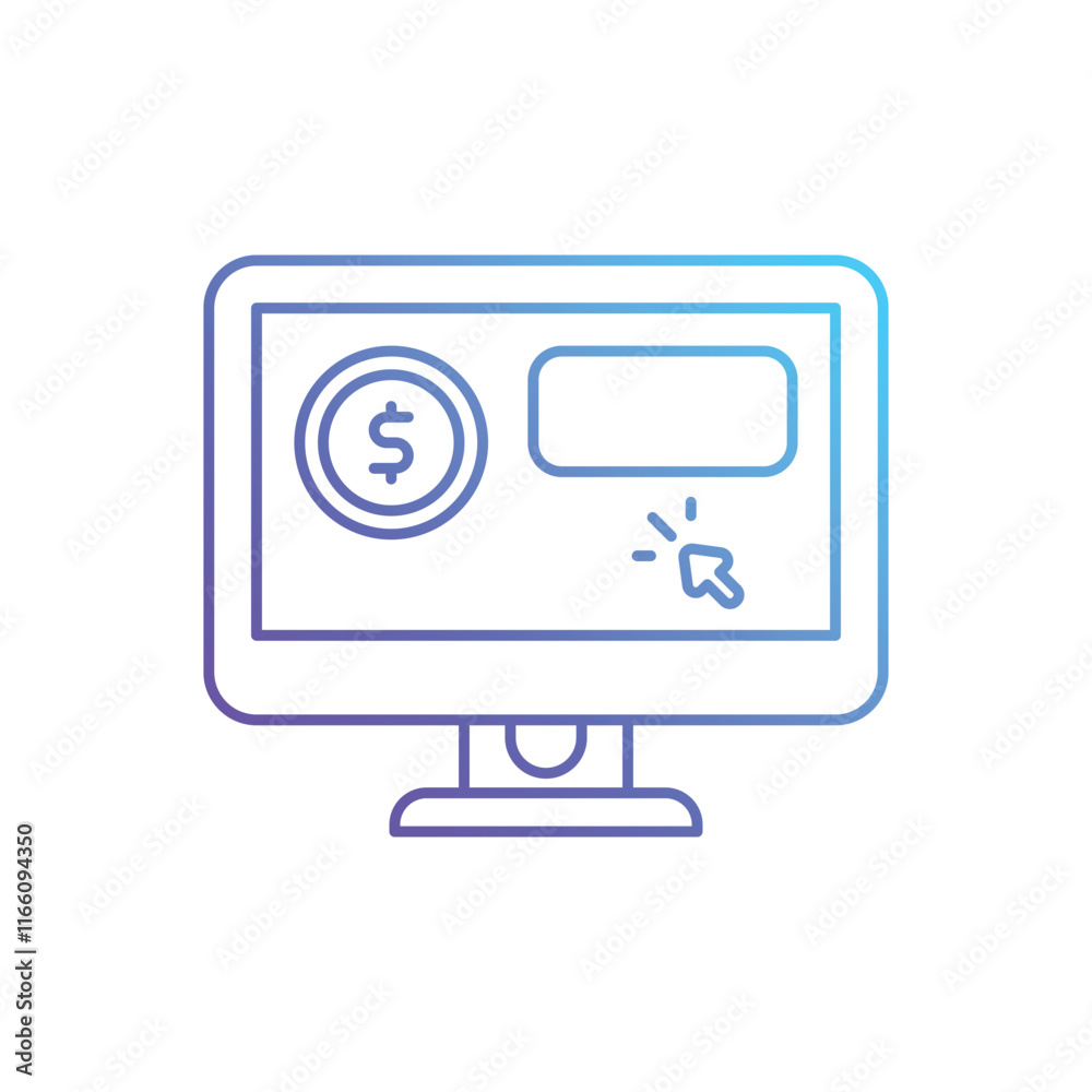Pay Per Click vector icon Pay Per Click vector icon