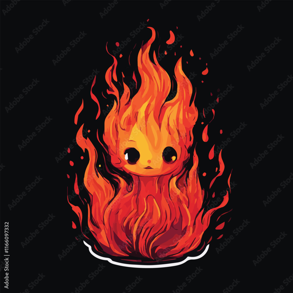 Hot and Glamorous Vector Art: Beautiful Girls Dancing by the Bonfire, Flames, and Explosive Energy for Party Flyers, Nightclub Designs, and Saturday Night Fever Themes