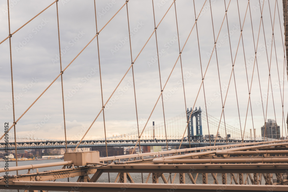 Naklejka premium Vibrant and diverse scenes of New York City, showcasing iconic landmarks, urban architecture, and bustling street life