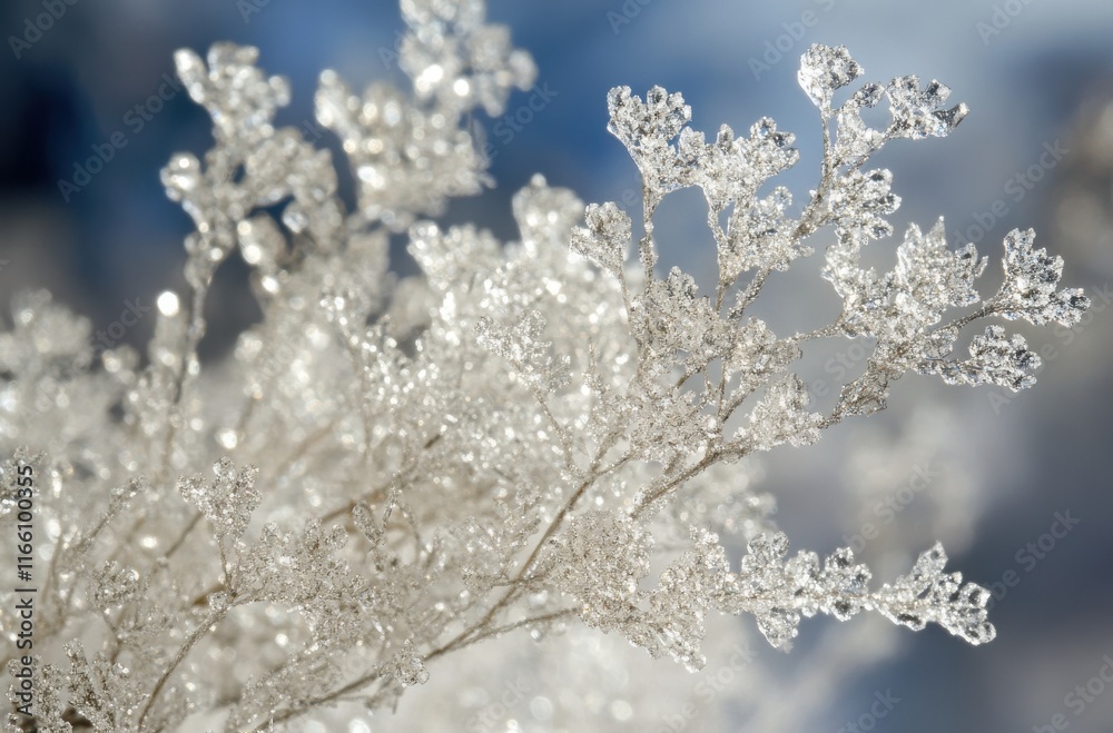 Delicate Frozen Branches with Sparkling Ice Crystals Capturing Winter's Beauty and Serenity in a Glorious Close-Up with a Soft Background Delicate Frozen Branches with Sparkling Ice Crystals Capturing Winter's Beauty and Serenity in a Glorious Close-Up with a Soft Background