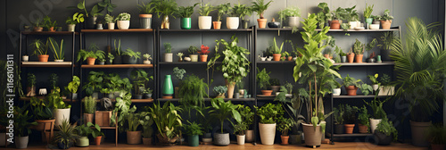 Wallpaper Mural Refreshing Indoor Greenery - A Vibrant Collection of Lush and Leafy Indoor Houseplants Adding Life to Interiors Torontodigital.ca