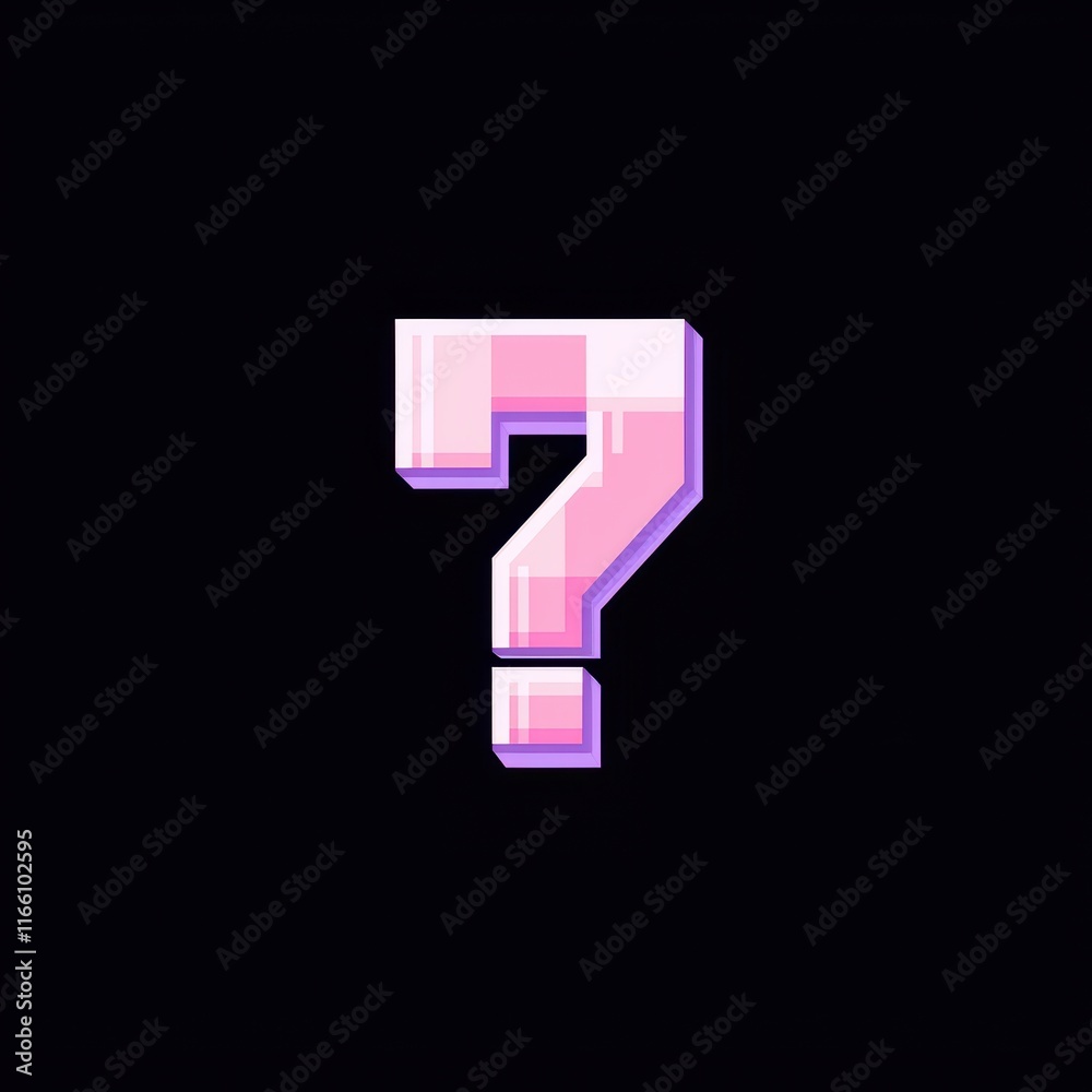 Pixel Art Question Mark Pink Purple 8 bit Game UI Enigma Puzzle Query Inquiry Riddle Mystery Symbol Pixel Art Question Mark Pink Purple 8 bit Game UI Enigma Puzzle Query Inquiry Riddle Mystery Symbol