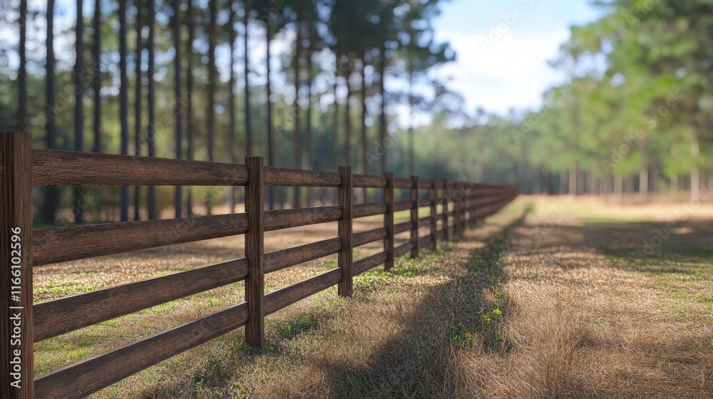 Fototapeta premium Serene Fencing Scene with Soft Background Light