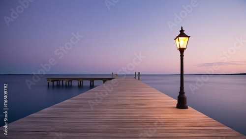 Obraz na płótnie pier at sunset , AI Generated. w salonie