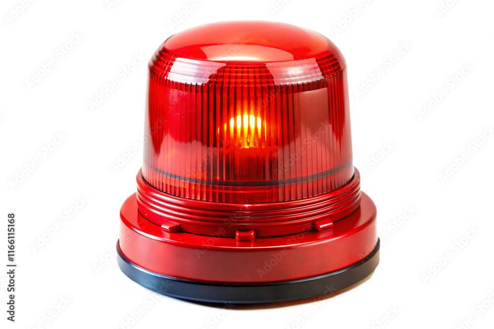 red emergency light isolated on transparent background red emergency light isolated on transparent background